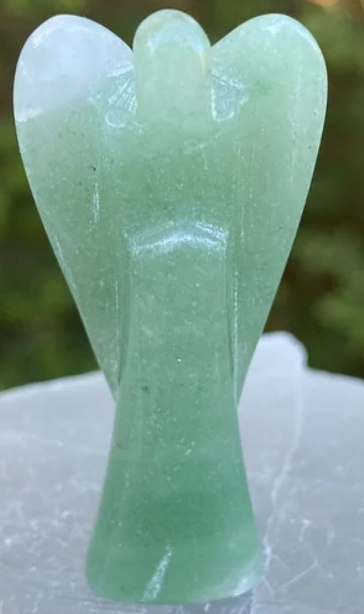 Green Aventurine Angel – Crystal Healing & Luck Symbol