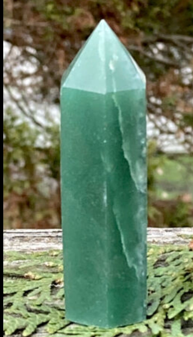 Green Aventurine Wand – Stone of Luck, Growth & Healing