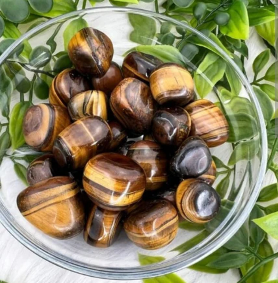 Tiger Eye Tumbled Stone – Crystal for Protection, Confidence & Success