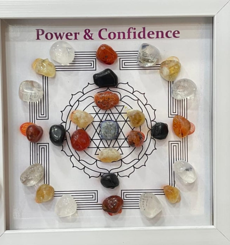 Power & Confidence Crystal Grid Frame