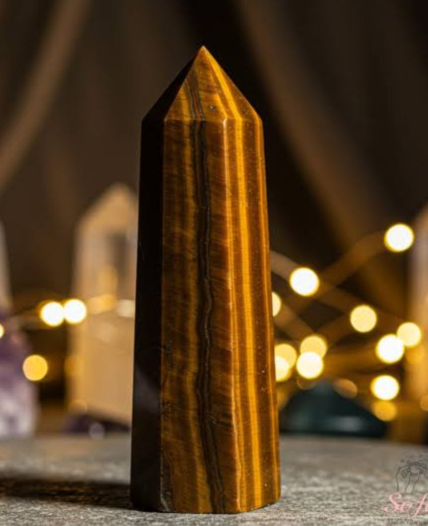Tiger Eye Crystal Wand For Negativity Removal