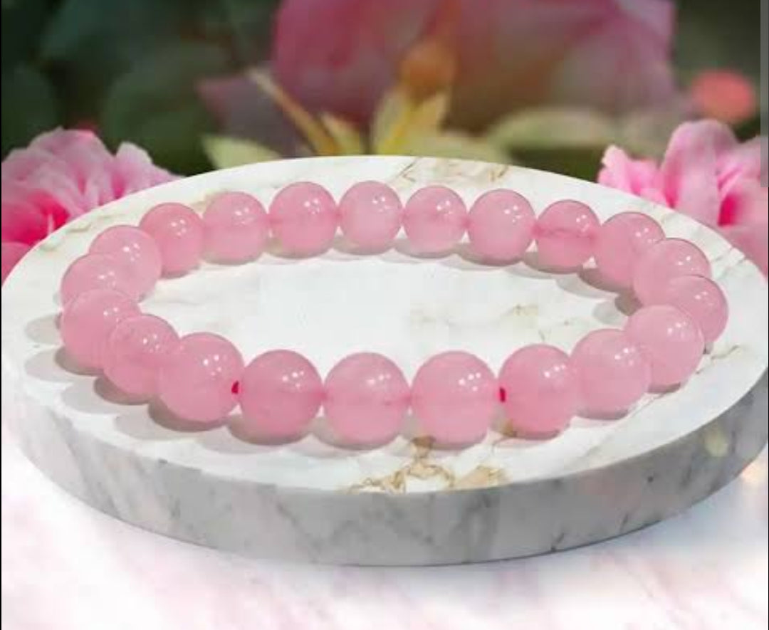 Rose Quartz Bracelet with Certificate