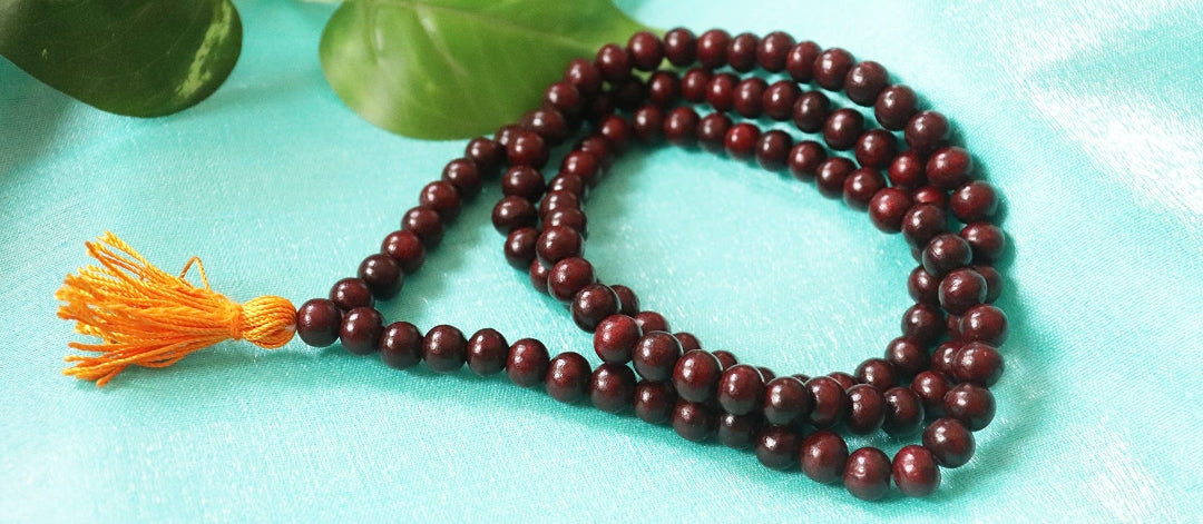 Lal Chandan Mala (Red Sandalwood Rosary) – Sacred & Spiritual