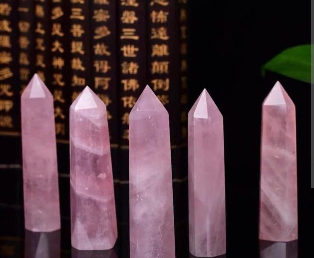 Rose Quartz Crystal Wand – Love • Healing • Emotional Balance