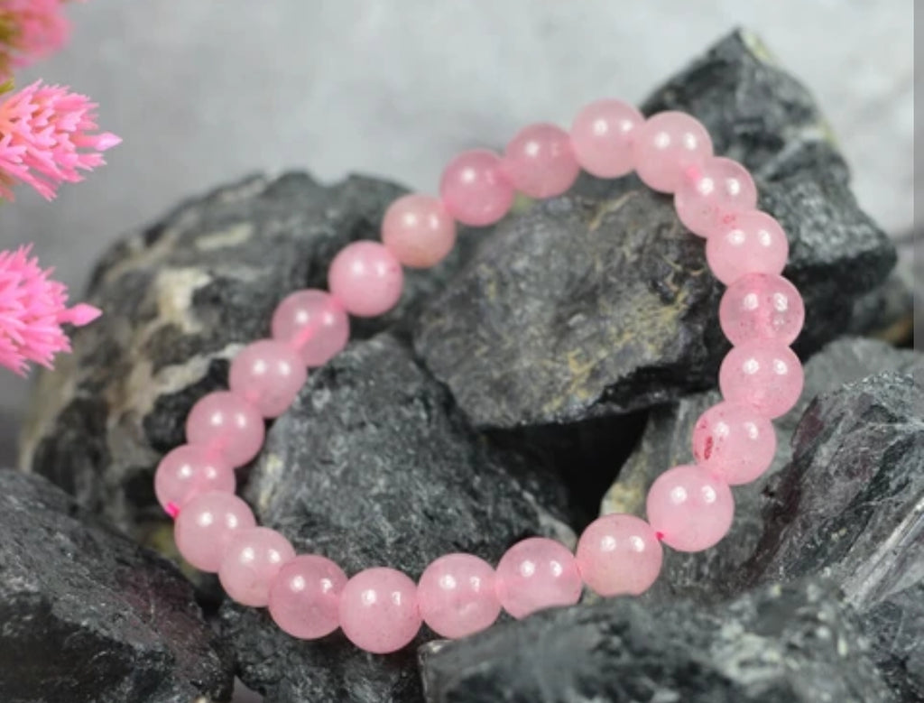 Rose Quartz Bracelet with Certificate