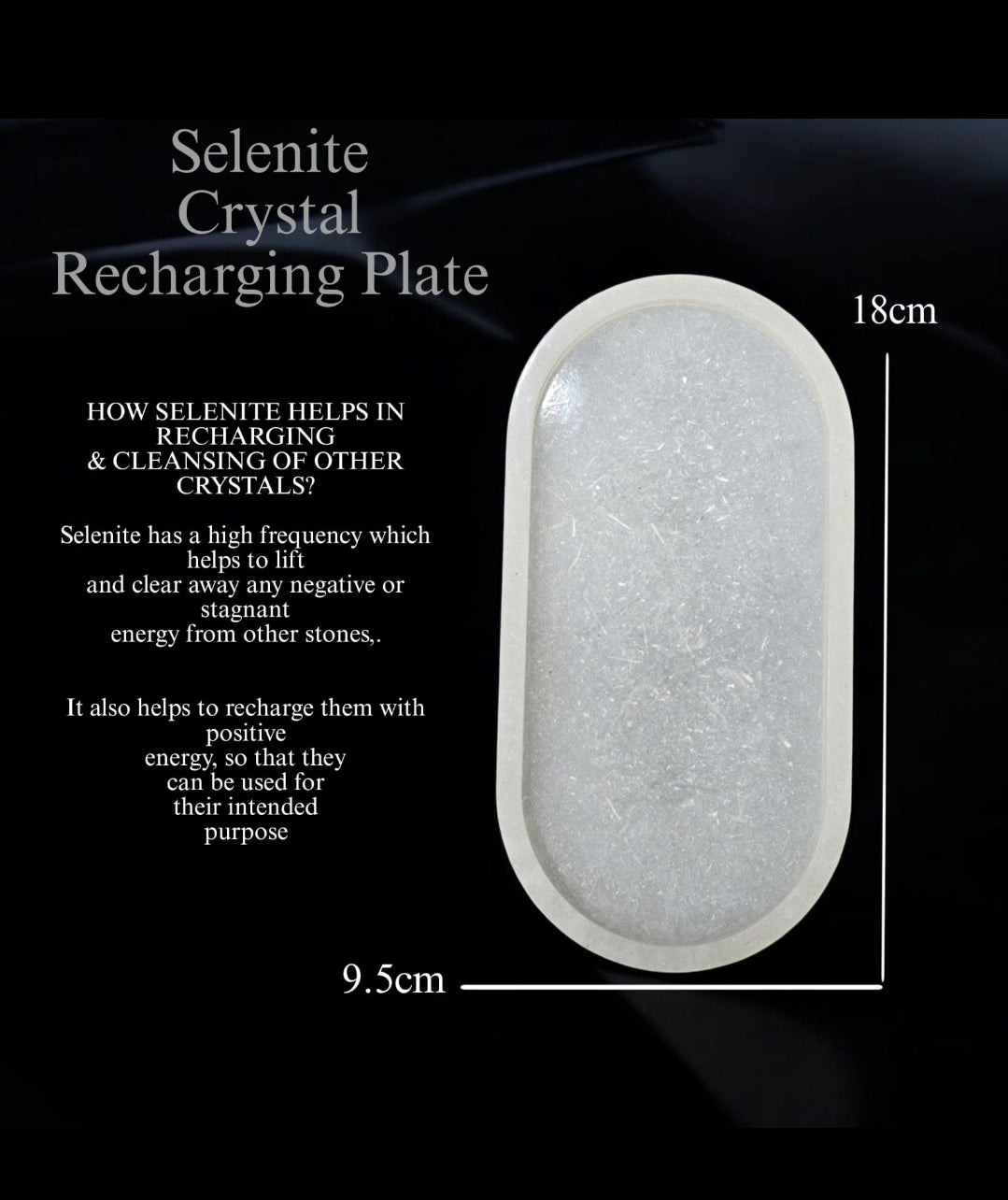 Selenite Plate – Natural Energy Cleansing Crystal
