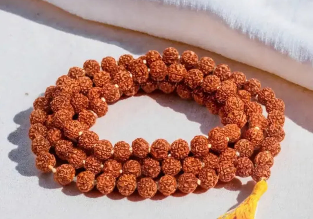 Rudraksha mala (prayer beads)