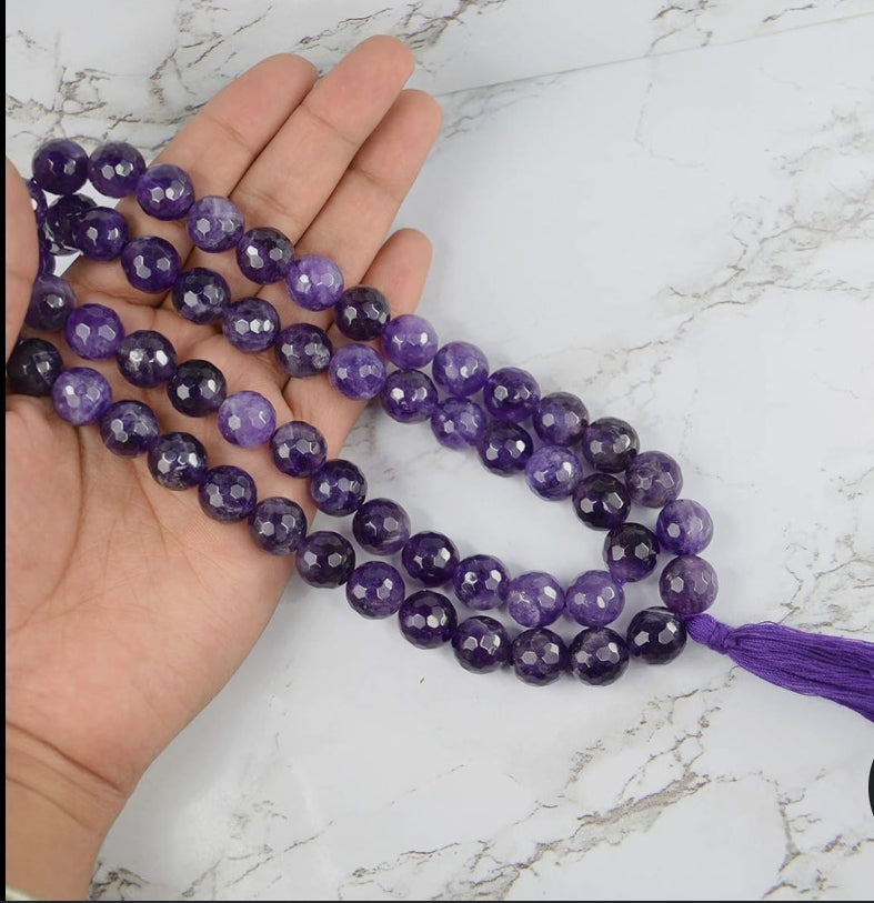 Amethyst Mala – Calm, Clarity & Spiritual Protection