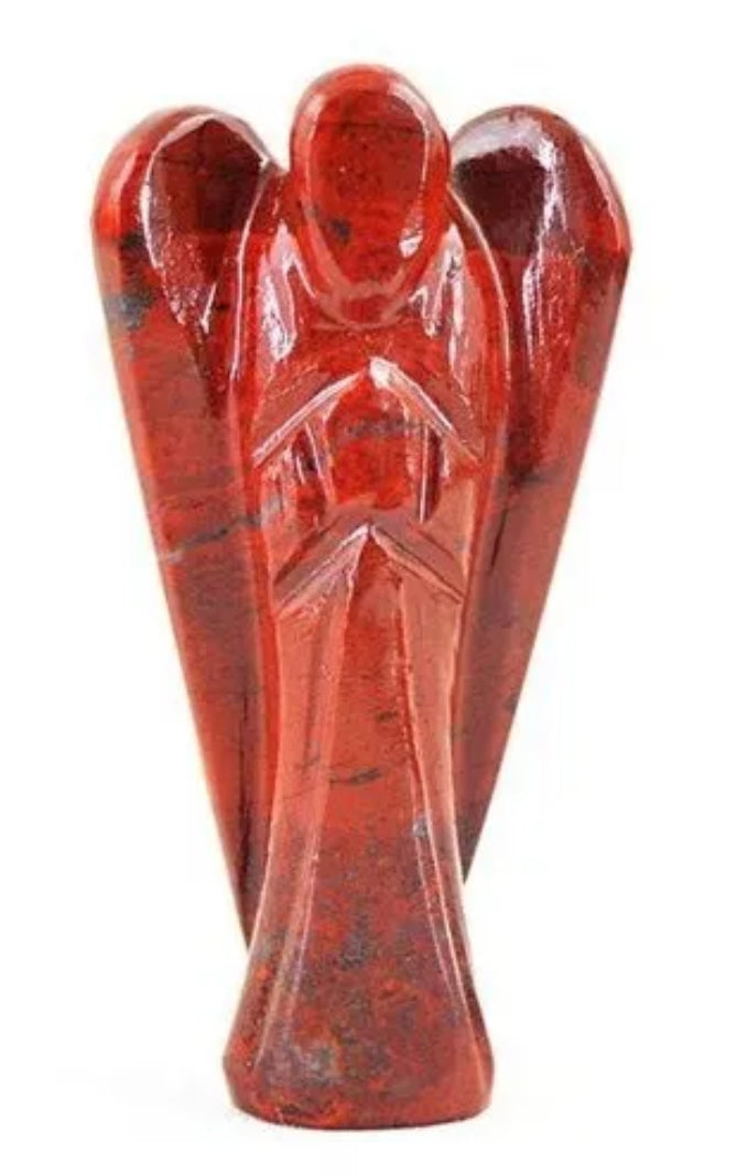 Red Jasper Angel – Strength, Stability & Grounding Crystal Figurine