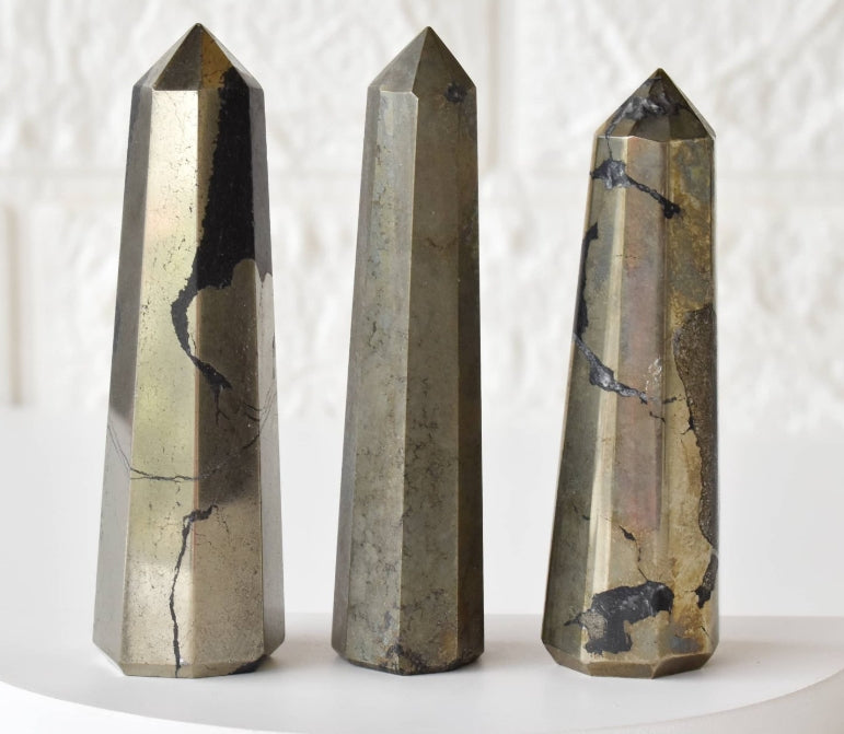 Pyrite Wand – Stone of Wealth, Confidence & Protection