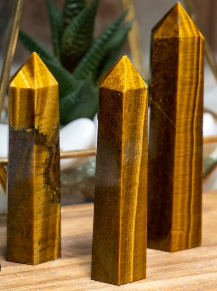 Tiger Eye Crystal Wand For Negativity Removal