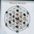 Money Wealth Crystal Grid Frame